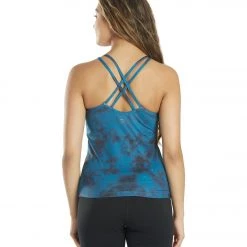 Everyday Yoga Tie Dye Serenity Thin Strap Support Tank Indigo