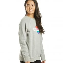 Spiritual Gangster Believe Classic Crew Sweatshirt Medium Heather Grey CLOTHING 10 Spiritual Gangster Believe Classic Crew Sweatshirt Medium Heather Grey CLOTHING