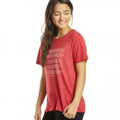 Spiritual Gangster Present Rec Yoga Tee Crimson CLOTHING