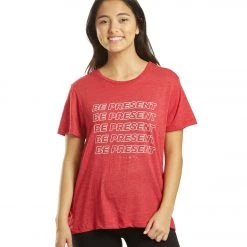 Spiritual Gangster Present Rec Yoga Tee Crimson CLOTHING