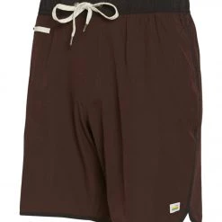 Vuori Men's Banks Shorts Oxblood Linen Texture CLOTHING