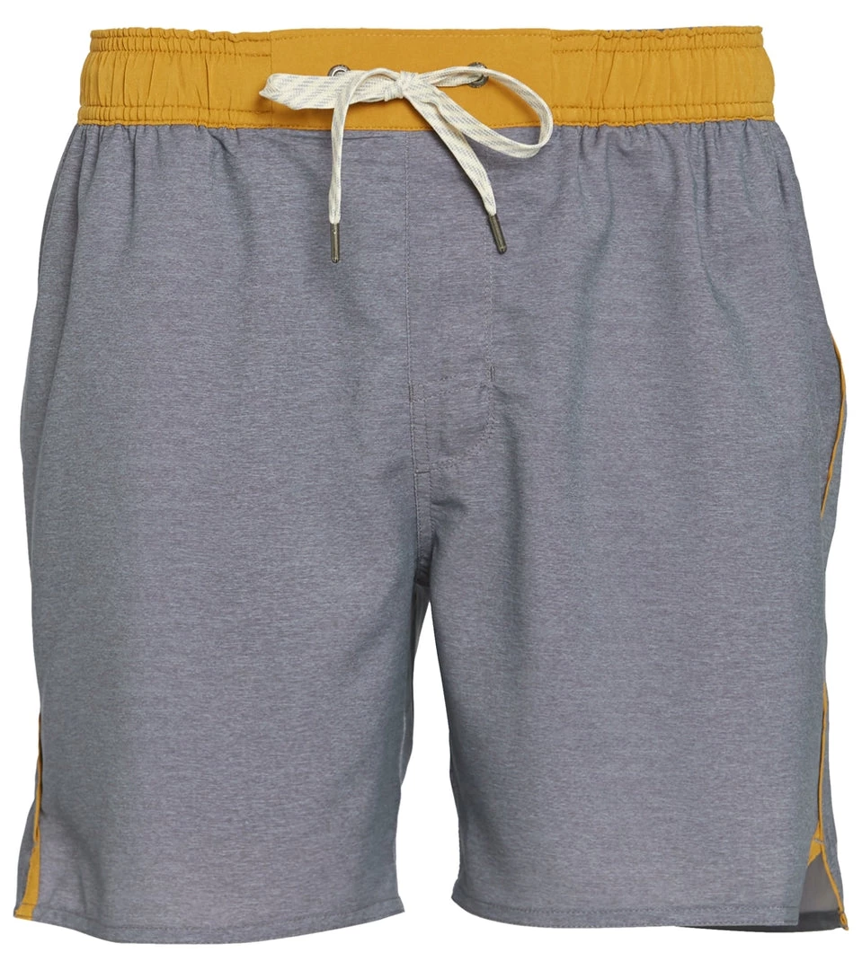 Vuori Men's Trail Yoga Shorts Charcoal Heather Texture CLOTHING 7 Vuori Men's Trail Yoga Shorts Charcoal Heather Texture CLOTHING