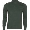 Vuori Men's Ease Performance Yoga 1/2 Zip Blackened Green Heather CLOTHING
