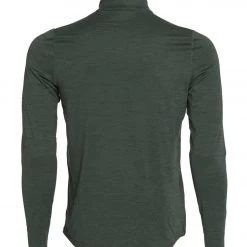 Vuori Men's Ease Performance Yoga 1/2 Zip Blackened Green Heather CLOTHING