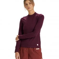 Vuori Lux Performance Yoga Long Sleeve Cerise Heather