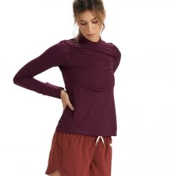 Vuori Lux Performance Yoga Long Sleeve Cerise Heather