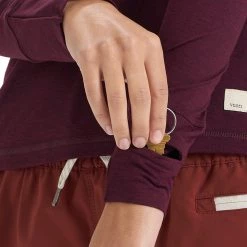 Vuori Lux Performance Yoga Long Sleeve Cerise Heather