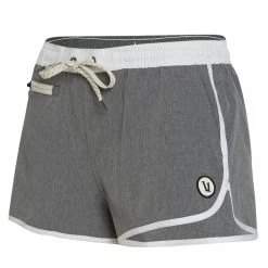 Vuori Tavi Yoga Shorts Grey Linen Texture CLOTHING