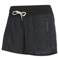 Vuori Clementine 4" Yoga Shorts Charcoal Twill Texture