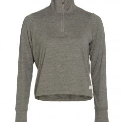 Vuori Crescent After Yoga 1/2 Zip Heather Grey