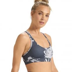 CLOTHING Vuori Bella Yoga Sports Bra Charcoal Big Flower