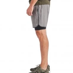 Vuori Men's Stockton Shorts Grey Linen Texture CLOTHING