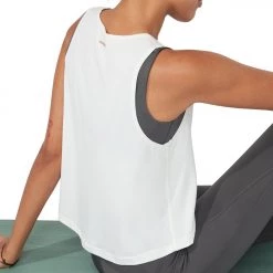 Manduka Pro Tech High Low Tank Top White