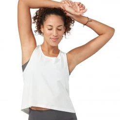 Manduka Pro Tech High Low Tank Top White