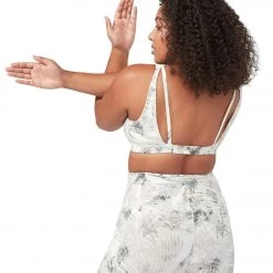 Manduka Pro Yoga Sports Bra Grey Tropics