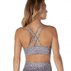 Beyond Yoga Lux Atlas Yoga Sports Bra Gray Leopard CLOTHING