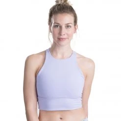 DYI High Neck Elevate Racer Yoga Sports Bra Lavendar