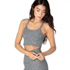 Beyond Yoga Spacedye Slim Racerback Cropped Tank Black/White NEW ARRIVALS