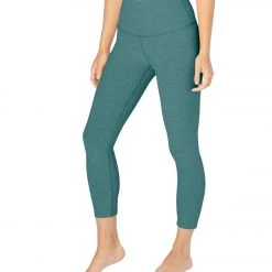 Beyond Yoga Spacedye High Waisted Yoga Capris Meadow Sage/Frosty Glade