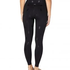 Beyond Yoga Tropical High Waisted 7/8 Yoga Leggings Black Shiny Black Pineapples CLOTHING