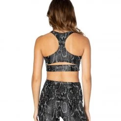 Beyond Yoga Lux All In Racerback Yoga Bralet Black Snake
