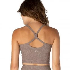 Beyond Yoga Spacedye Slim Racerback Cropped Tank Mocha/Latte NEW ARRIVALS