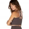 CLOTHING Beyond Yoga Slim Racerback Cropped Tank Mocha Brown 1 CLOTHING Beyond Yoga Slim Racerback Cropped Tank Mocha Brown