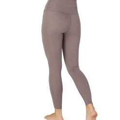 Beyond Yoga Heather Rib High Waisted 7/8 Yoga Leggings Mocha Heather