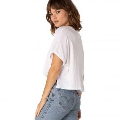 Beyond Yoga Never Been Boxy Cropped Yoga Tee White