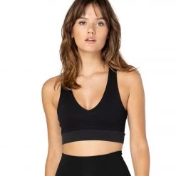 Beyond Yoga Remix Yoga Bralet Black Heather