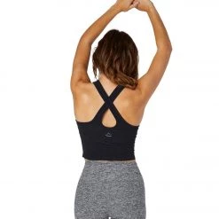 Beyond Yoga Spacedye Studio Cropped Yoga Tank Darkest Night