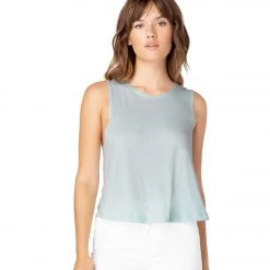 Beyond Yoga Boyfriend Jersey Aquarius Yoga Tank Aqua Mint Heather CLOTHING