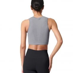 NEW ARRIVALS NUX One By One Seamless Yoga Crop Top Grey