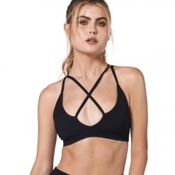 NUX Triple Threat Yoga Sports Bra Black CLOTHING