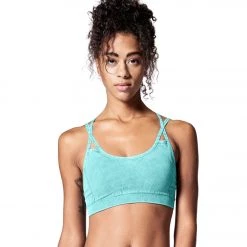NUX Levitate Seamless Mineral Wash Yoga Sports Bra Mint Musing Wash CLOTHING