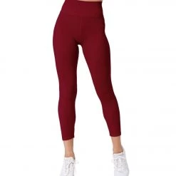 NUX Shapeshifter 7/8 Yoga Leggings Maroon Fine
