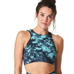 NUX One By One Hand Dye Yoga Crop Mint Musing/Black