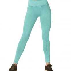 NUX Mineral Wash High Waisted Mesa Yoga Leggings Mint Musing Wash CLOTHING