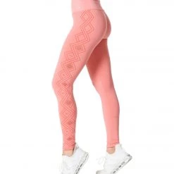 NUX Heather Yoga Leggings Coral
