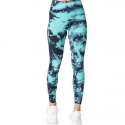 NUX One By One Hand Dye Yoga Leggings Mint Musing/Black