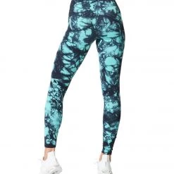NUX One By One Hand Dye Yoga Leggings Mint Musing/Black