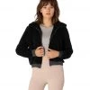 Beyond Yoga All Time Bomber Jacket Black Sherpa