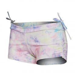 Onzie Side String Yoga Shorts Neon Tie Dye