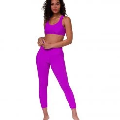 CLOTHING Onzie Ribbed 7/8 Yoga Leggings Vivid Violet Rib