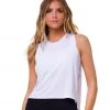 CLOTHING Onzie Tempo Yoga Tank White 2 CLOTHING Onzie Tempo Yoga Tank White