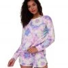CLOTHING Onzie High Low After Yoga Sweatshirt Neon Tie Dye