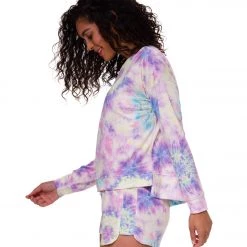 CLOTHING Onzie High Low After Yoga Sweatshirt Neon Tie Dye
