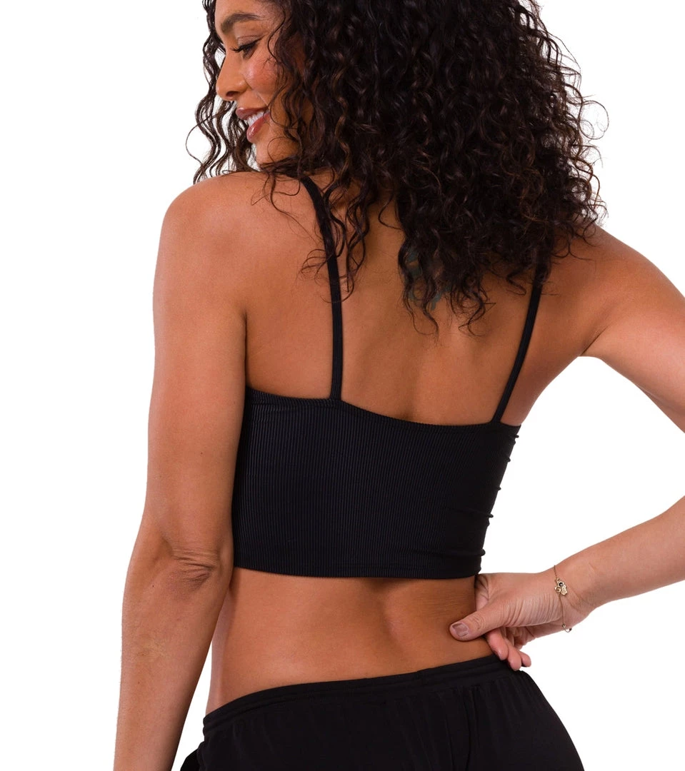 Onzie Belle Cami Yoga Crop Black Rib 5 Onzie Belle Cami Yoga Crop Black Rib