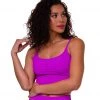 Onzie Belle Cami Yoga Crop Vivid Violet Rib CLOTHING