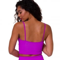 Onzie Belle Cami Yoga Crop Vivid Violet Rib CLOTHING 10 Onzie Belle Cami Yoga Crop Vivid Violet Rib CLOTHING